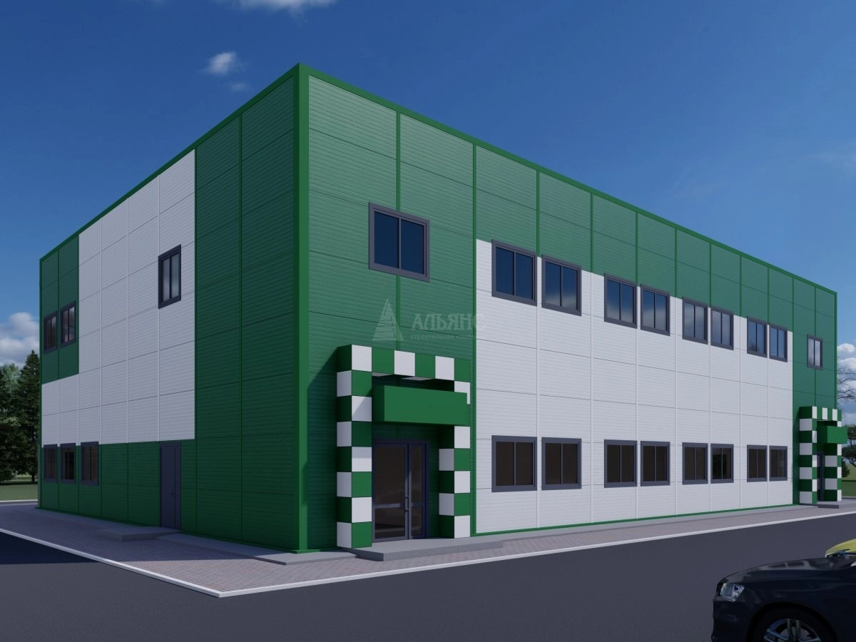 3D визуализация Магазин из сэндвич панелей - фото 4