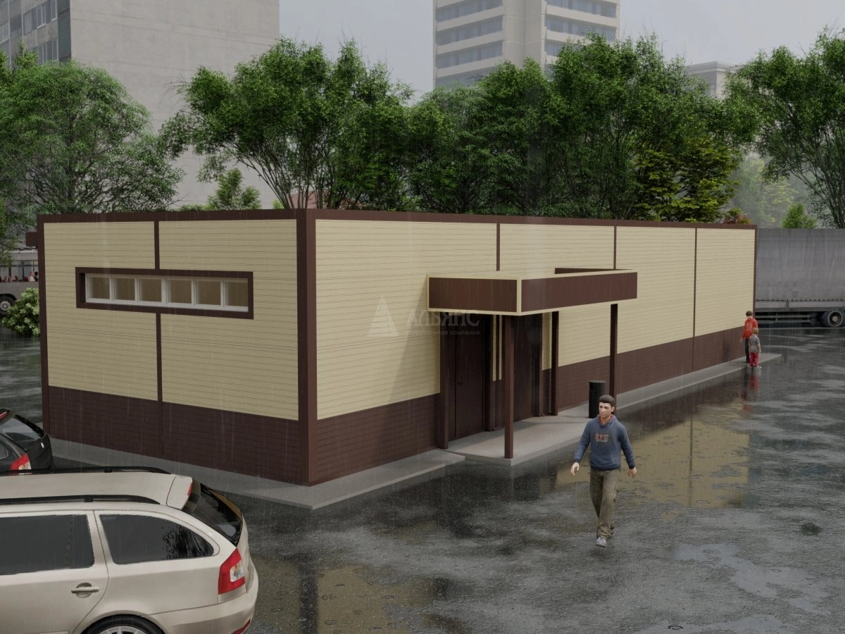 3D визуализация Магазин из сэндвич-панелей - фото 4