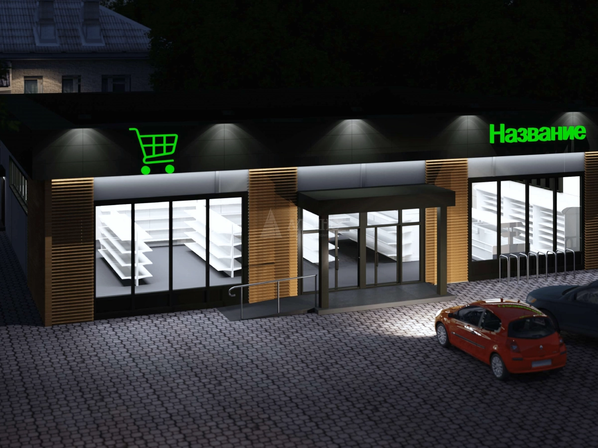 3D визуализация Магазин из сэндвич-панелей - фото 3