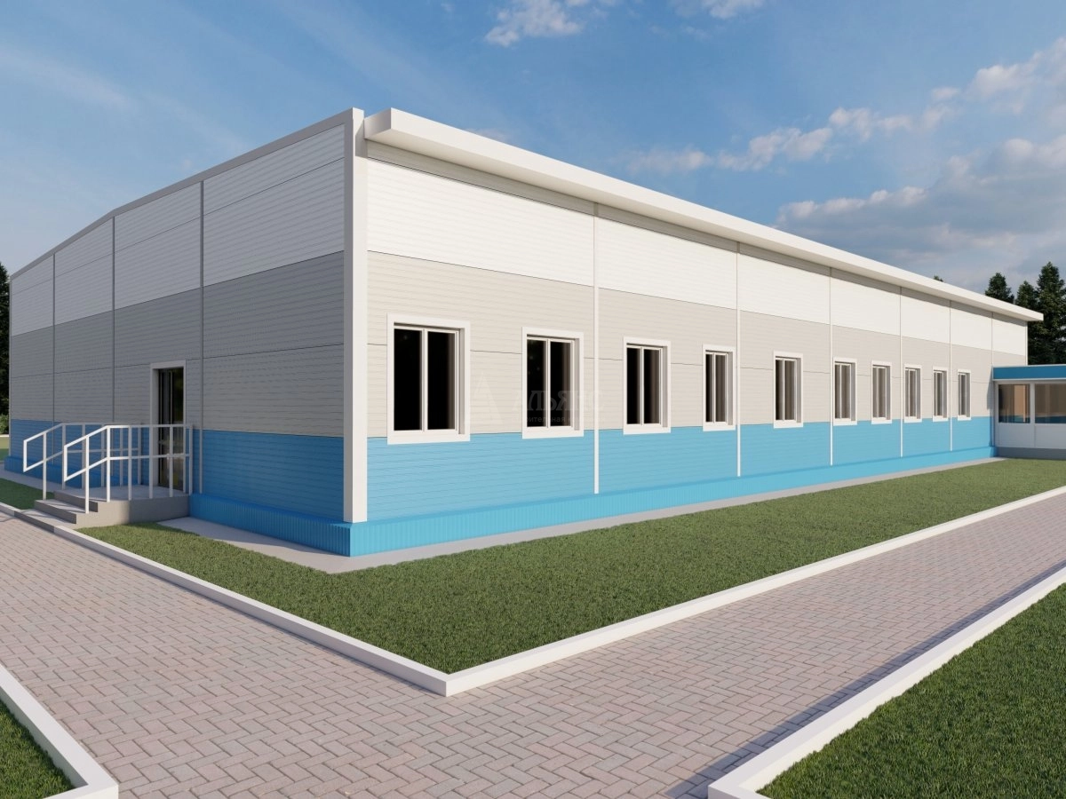 3D визуализация Офисное здание из сэндвич-панелей  - фото 4