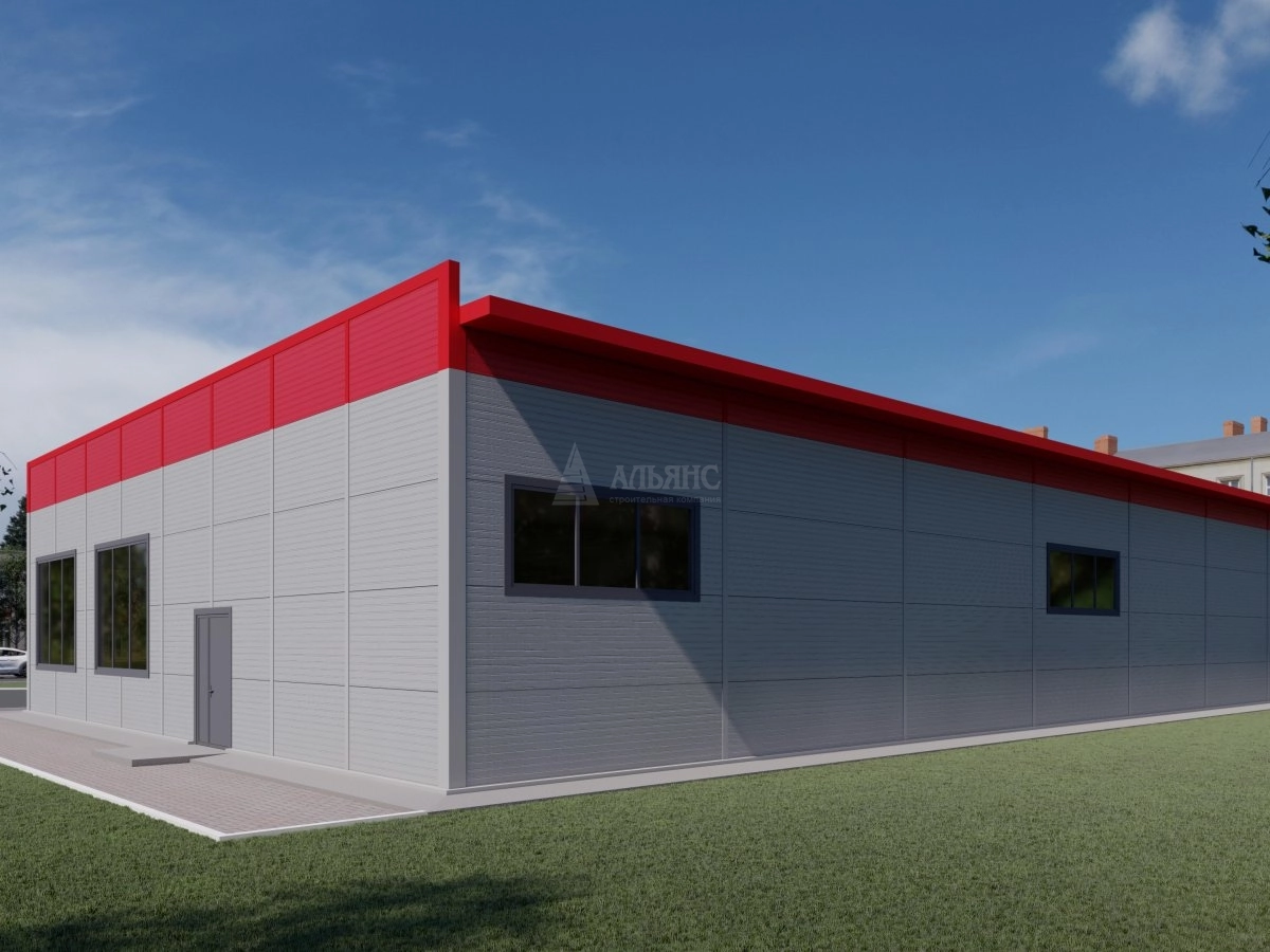 3D визуализация Магазин из сэндвич панелей - фото 4